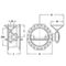 Absperrklappe Serie: EKN® H Typ: 21172 Sphäroguss/Sphäroguss Doppelt exzentrisch KIWA Schneckengetriebe Flansch
